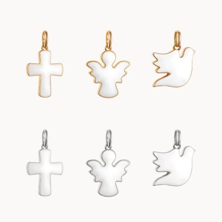 Achetez un Charm Émail personnalisé plaqué or merci maman