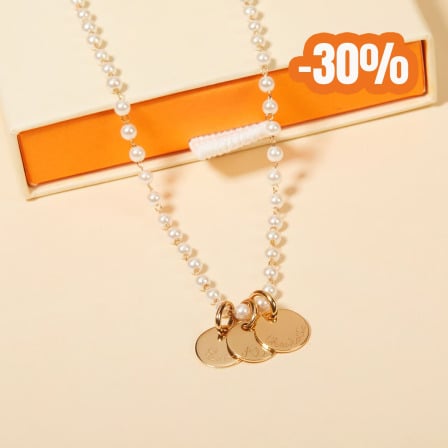 Personalised Pearl Name Necklace Gold Plated