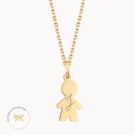 Personalisierte 375er Gold Jungen Halskette merci maman