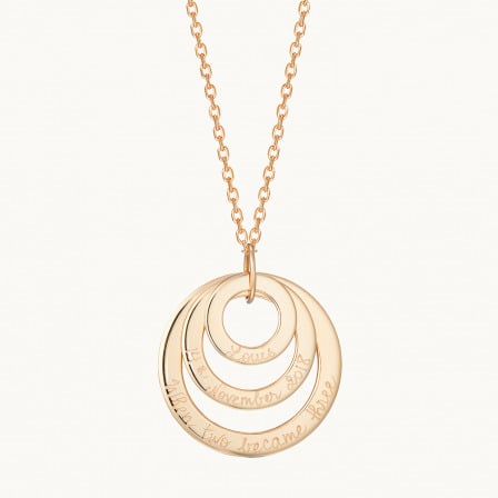 Collana personalizzata Eternity Trio placcato oro merci maman