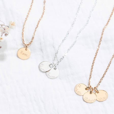 Collana personalizzata con nome placcato in oro merci maman
