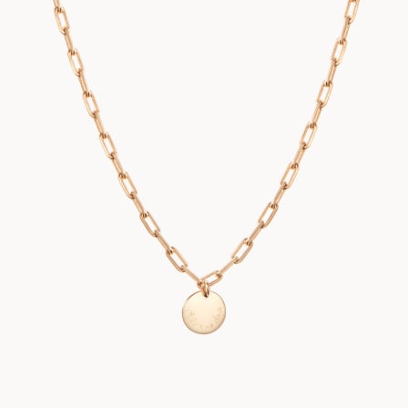 Personalised Dainty Love Links Necklace gold plated merci maman