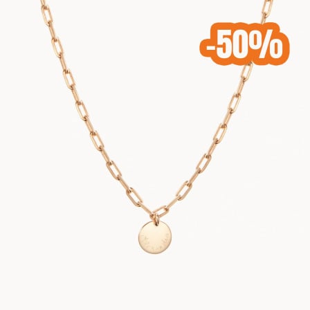 Personalised Dainty Love Links Necklace gold plated merci maman