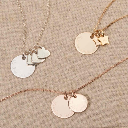 Personalised Grandmother Necklace gold plated merci maman