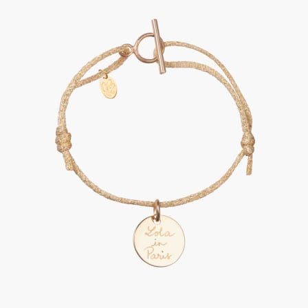 Bracelet personnalisé Champion plaqué or merci maman