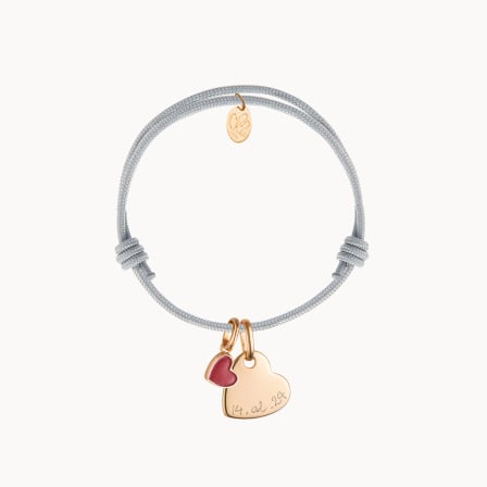 Bracelet personnalisé cœur Saint-Valentin plaqué or merci maman