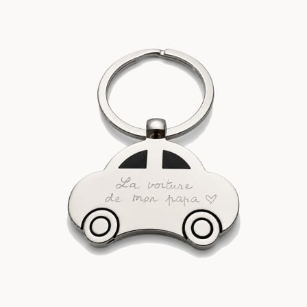 Llavero personalizado Coche de acero Merci Maman