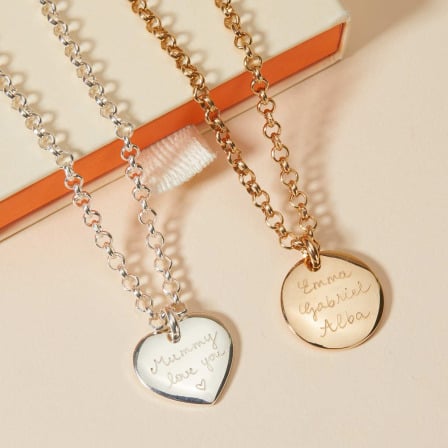 Collar personalizado con cadena de eslabones Forçat redondos | Merci Maman