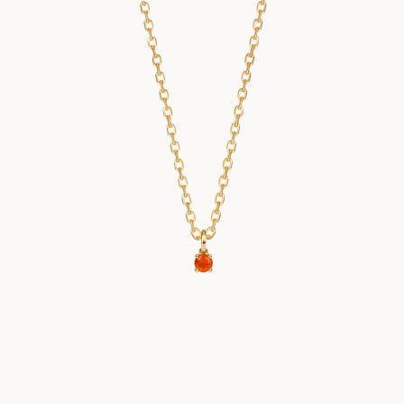 Collana con Cristallo Solitario  pietra di nascita | Merci Maman