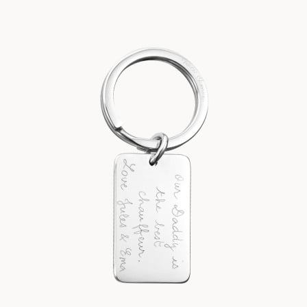 Personalised Dog Tag Keyring in Stainless Steel merci maman