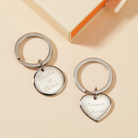 personalised keyring stainless steel merci maman