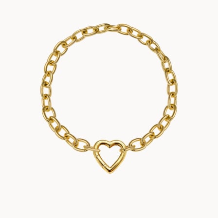 Bracelet personnalisé Breloque sur fermoir Coeur en Acier merci maman
