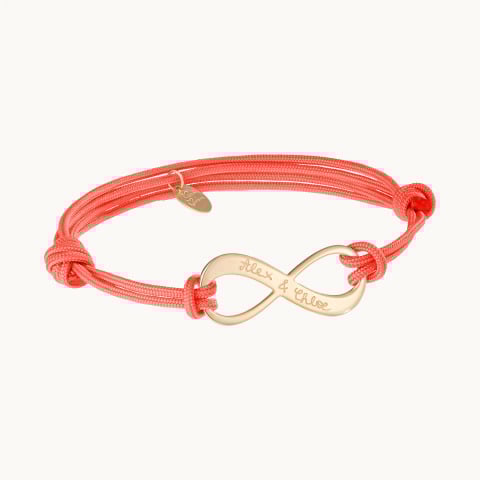Bracciale Infinito personalizzato placcato oro merci maman