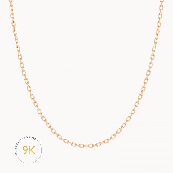 Cadena de oro de 9 kilates merci maman