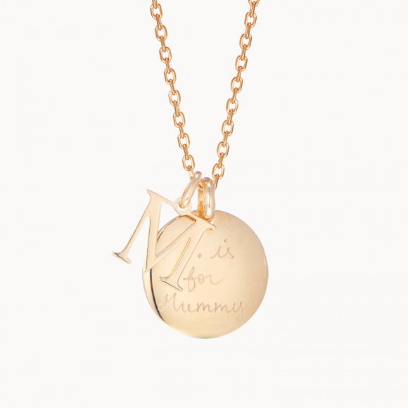 Le Collier Alphabet personnalisé plaqué or merci maman