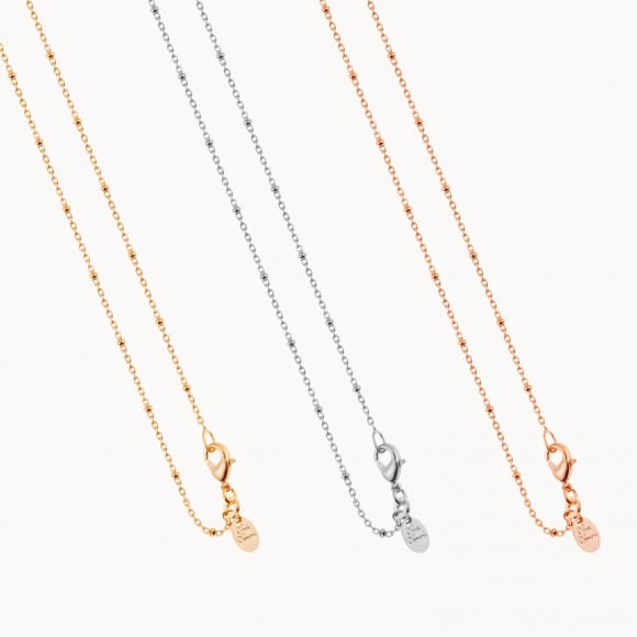 Catene con perline placcato oro merci maman