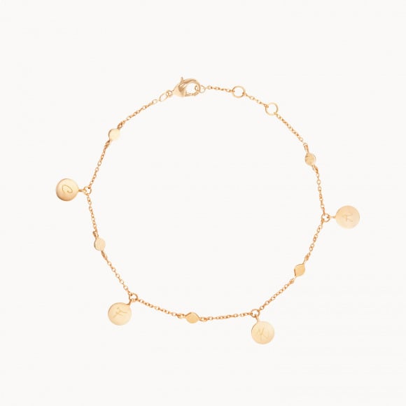 Bracciale Personalizzato Boho placcato oro merci maman
