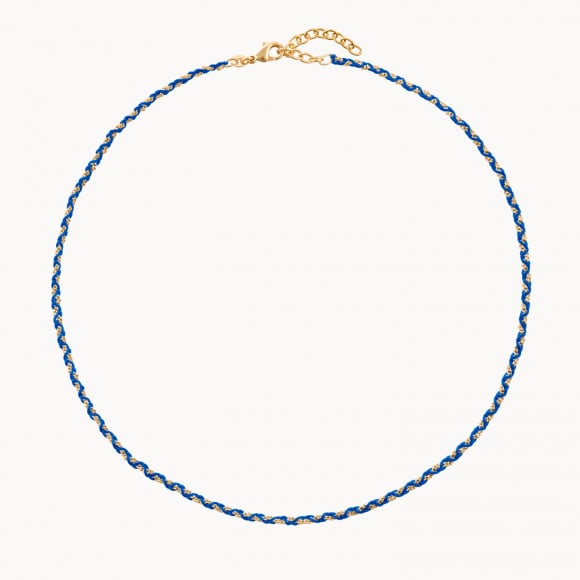 Braided Necklace Chain gold plated sage merci maman