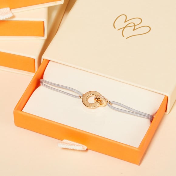 Bracelet personnalisé Mini Anneaux Entrelacés Cristal Témoin de Mariage merci maman