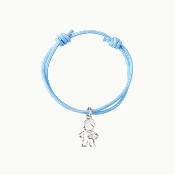 Mini Kristall Jungen Armband für Kinder sterlingsilber merci maman