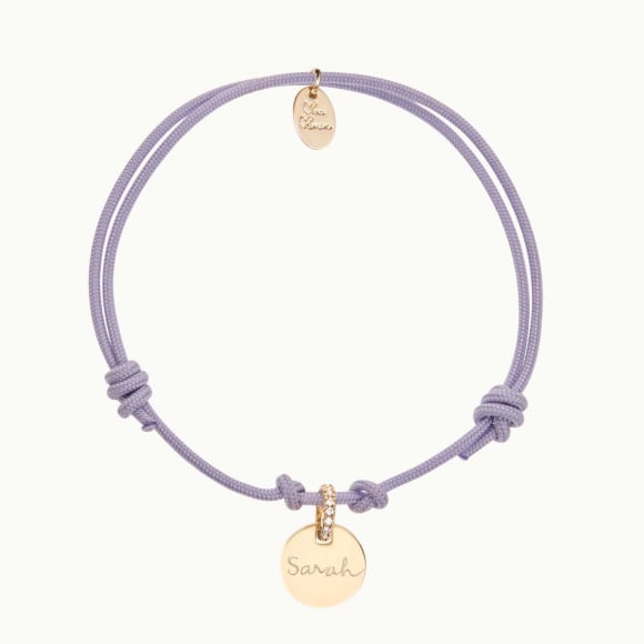 Bracelet personnalisé Prénom Cristal Plaqué Or Merci Maman
