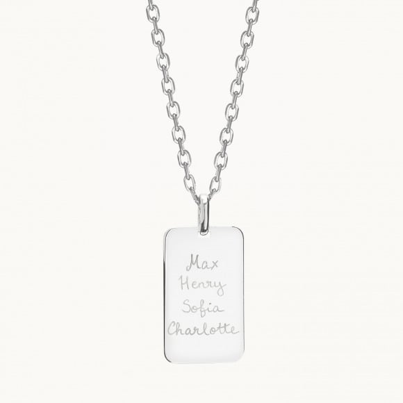 Collier Army personnalisé pour homme argent merci maman