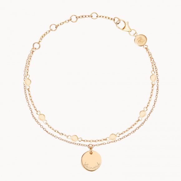 Personalised Double Chain Bracelet