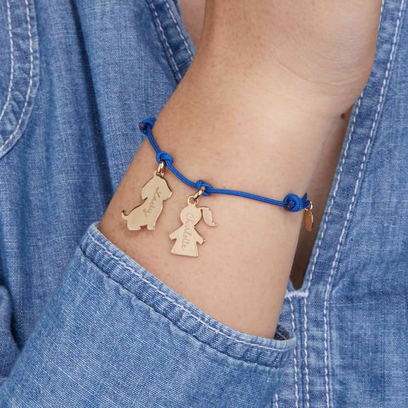 Personalised Family Bracelet gold plated sterling silver rose gold plated merci maman