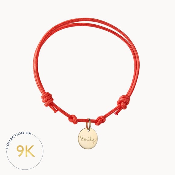 Bracelet personnalisé Prénom en or 9 carats merci maman