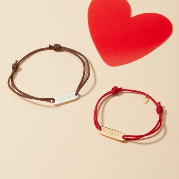 Bracelet pour couple Mini Identity personnalisé gold plated merci maman