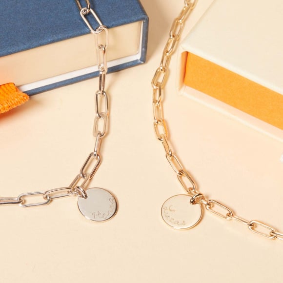 Partnerschmuck - Dainty Love Links Armband vergoldet merci maman