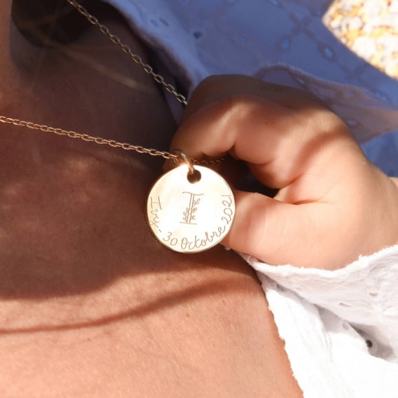 Personalised Medium Floral Alphabet Necklace