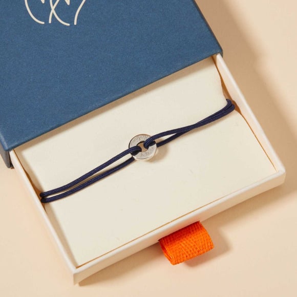 Men's Personalised Mini Unity Bracelet Merci Maman