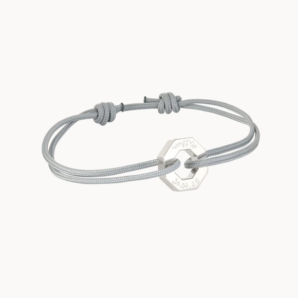 Bracciale personalizzato ottagonale Unity da uomo Merci Maman
