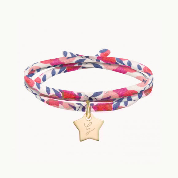 Personalised Liberty Wrap Bracelet gold plated merci maman