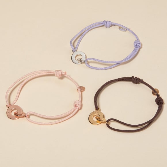 Bracciale Mini Intrecciato Personalizzato Placcato in oro Merci Maman