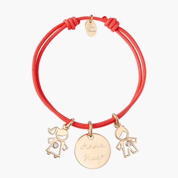 Pulsera personalizada Mamá Cristal baño de oro merci maman