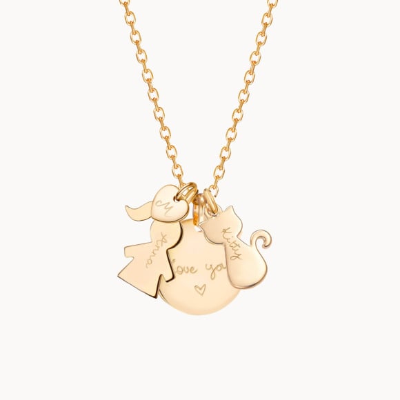 Collier personnalisé Ma Tribu merci maman