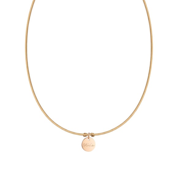 Collar personalizado gargantilla con cordón y nombre Merci Maman