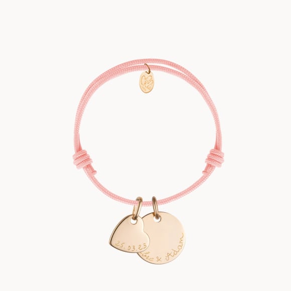 Personalised Love Bracelet gold plated merci maman