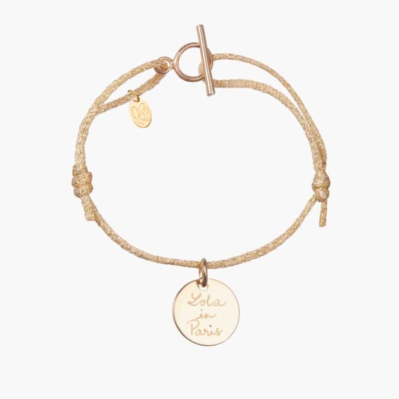 Personalised Champion Bracelet gold plated merci maman
