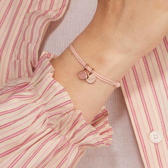 Personalised Small Gemstone Bracelet merci maman