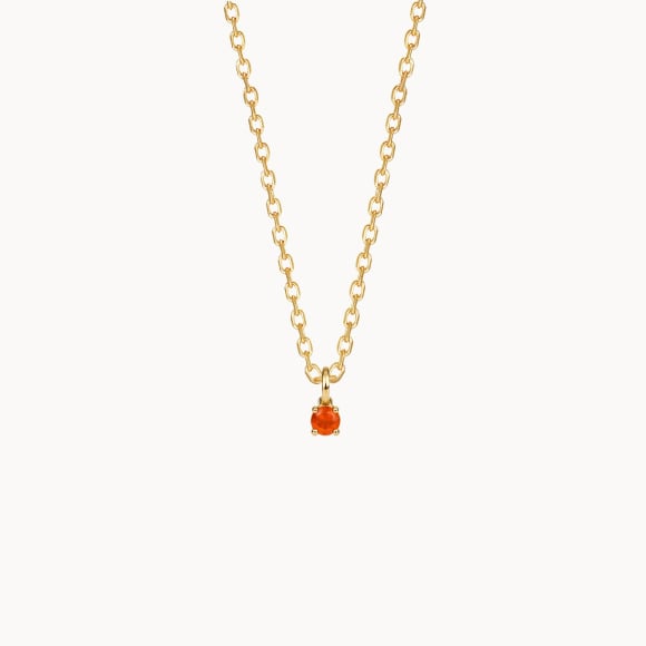 Collana con Cristallo Solitario pietra di nascita | Merci Maman