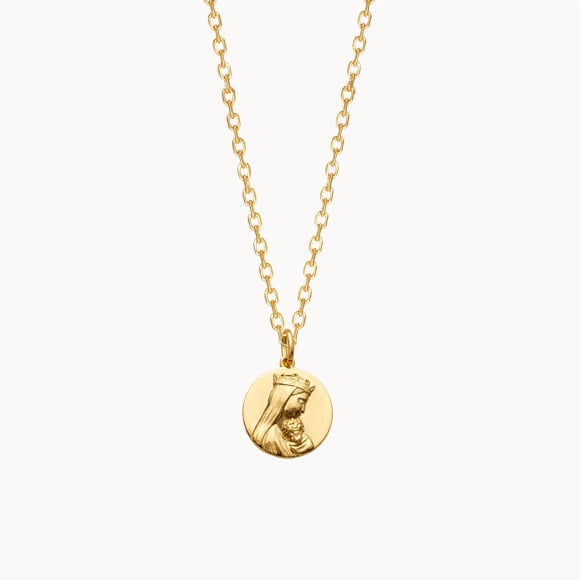 Virgin and Child Baptism Medallion Merci Maman