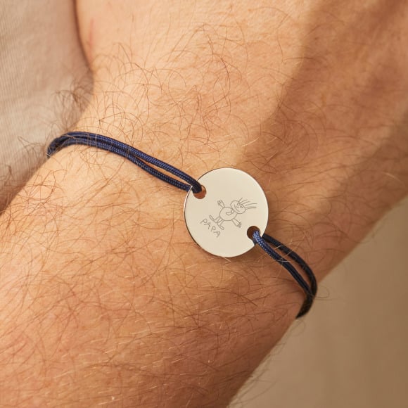 Drawn By You - Men's Personalised Large Pastille Bracelet