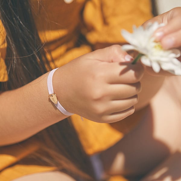 bracelet stretch enfant plaqué or merci maman