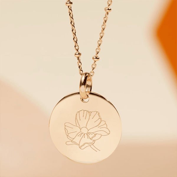 Joyas grabadas personalizadas: joyas para regalo de cumpleaños