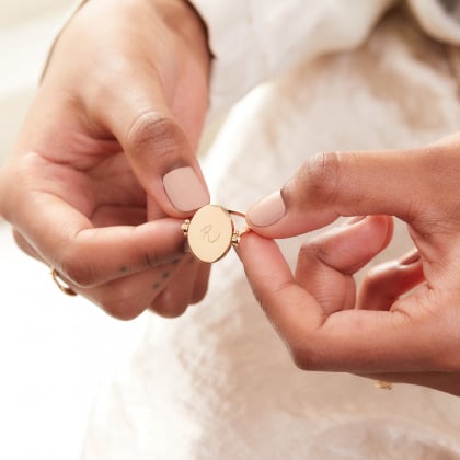 bague émail vice et versa plaqué or merci maman