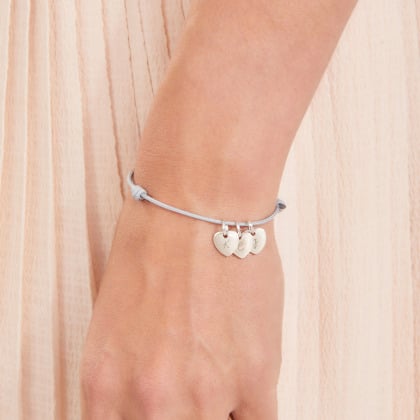 Bracciale personalizzato con iniziale argento sterling merci maman