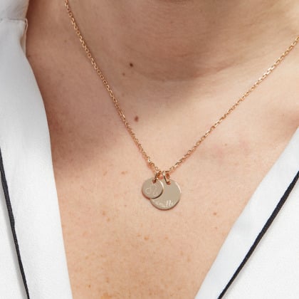 Collier personnalisé Zodiaque plaqué or merci maman